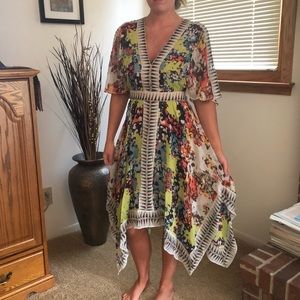 BCBG Max Azria Flutter Sleeve Dress